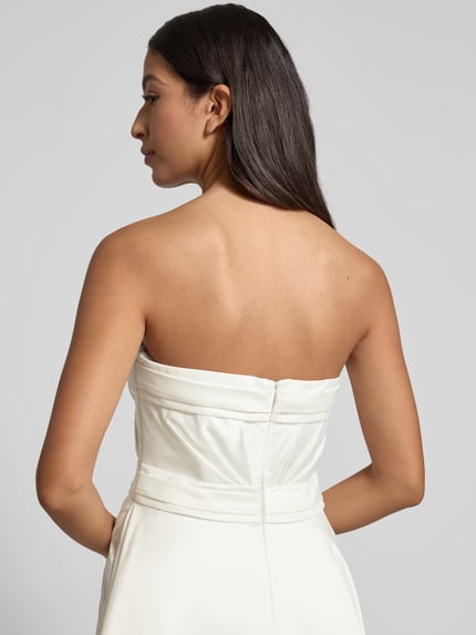 LUXUAR FASHION Abendkleid im Off-Shoulder-Look mit Gehschlitz Offwhite 6