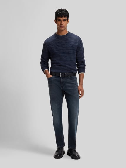 BOSS Orange Regular Fit Straight Fit Jeans mit Logo-Detail Blau 1