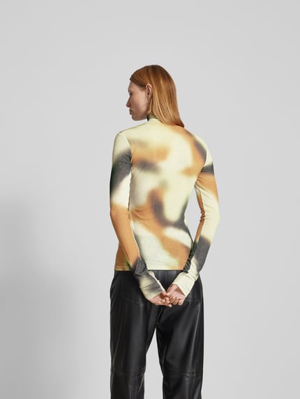 Nanushka Longsleeve mit Stehkragen GELB 5