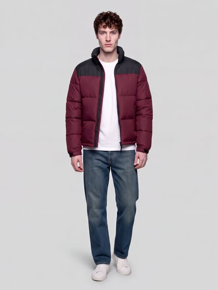 ONLY & SONS Regular Fit Steppjacke mit hohem Stehkragen Modell 'ONSMAVERICK' Dunkelgruen 1