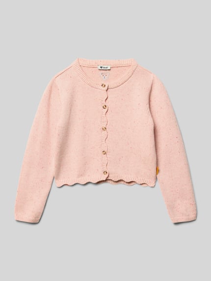Steiff Strickjacke mit gerippten Abschlüssen Rosa 1