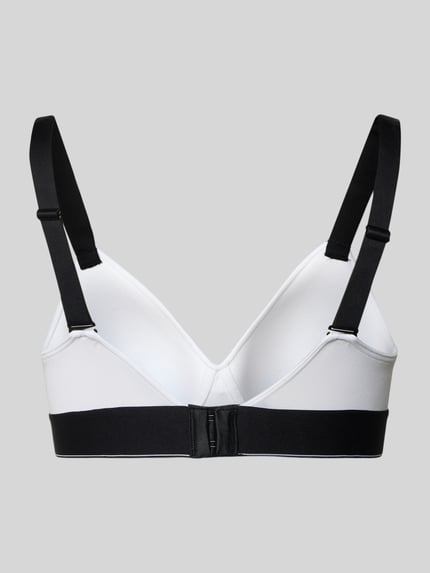 Produktfoto, Slim Fit Bralette mit Logo-Stitching von Calvin Klein Underwear, elastyczna mieszanka materiałów, krój slim fit, wyhaftowane logo, zapięcie na haftkę