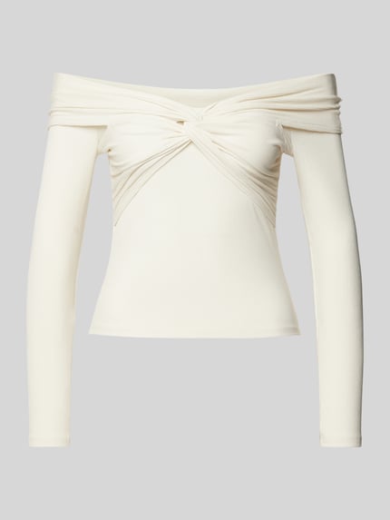 EDITED Shirt met lange mouwen en knoopdetail Ecru - 2