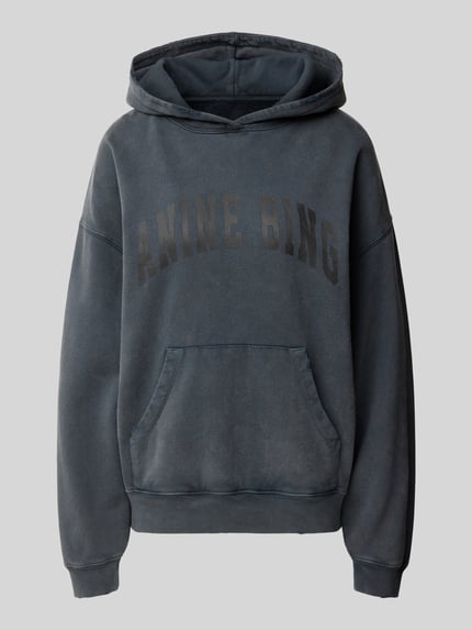 Anine Bing Hoodie mit Logo-Print HARVEY SWEATSHIRT Black 2