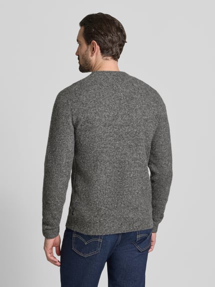 JACK & JONES Premium Loose Fit Strickpullover mit Woll-Anteil Modell 'BLASIMON' Mittelgrau Melange 5