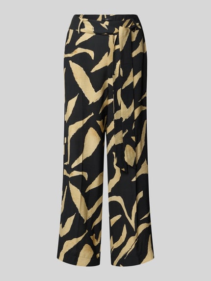 MANGO Stoffhose mit Stoffgürtel Black 2