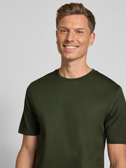 HUGO Slim Fit T-Shirt aus reiner Baumwolle Modell 'DIMERSTEE' Dunkelgruen 3