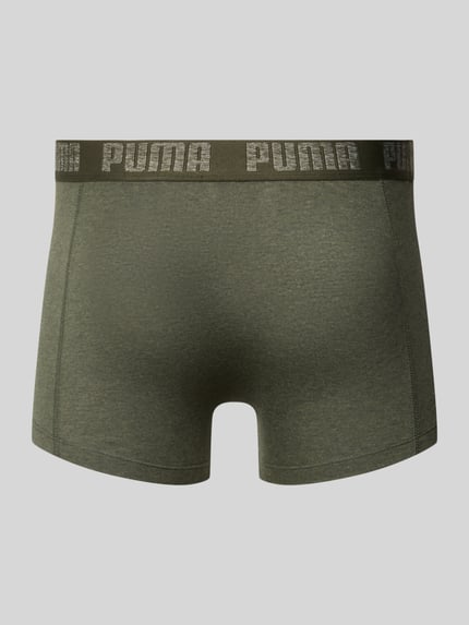 Productfoto, Heren Pant & Trunk uit katoenmix set van 2 van PUMA in olijfgroen, gladde structuur, Pant & Trunk uit katoenmix set van 2 van PUMA