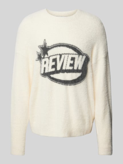 REVIEW Sweter z dzianiny z imitacji futerka Écru 2
