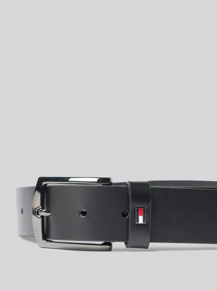 Tommy Hilfiger Ledergürtel mit Logo-Applikation BLACK 2