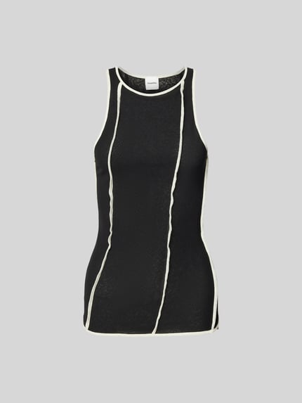 Nanushka Top met contrastkleurige siernaden Zwart - 2
