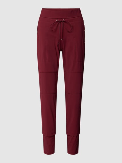 Raffaello Rossi Relaxed fit joggingbroek van hightech jersey, model 'CANDY' Bordeaux - 2