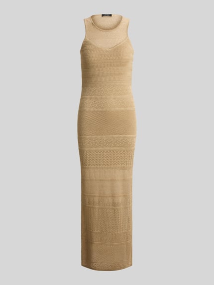Lauren Ralph Lauren Nauwsluitende maxi-jurk van mix van viscose en linnen Beige - 2