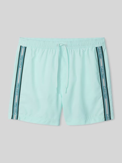 Calvin Klein Underwear regular fit zwembroek met logoband Turquoise - 2