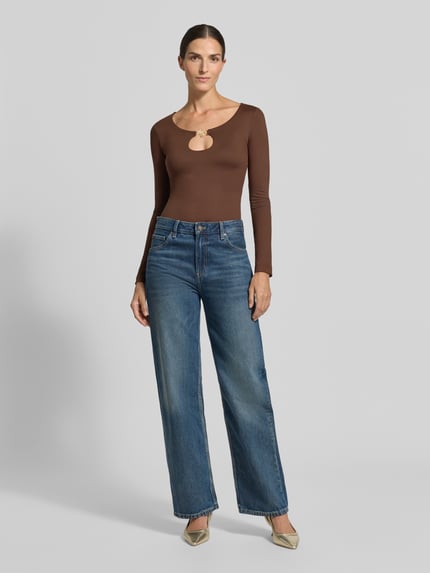 GUESS Longsleeve mit Cut Out Modell 'EVELYN' Ecru 1