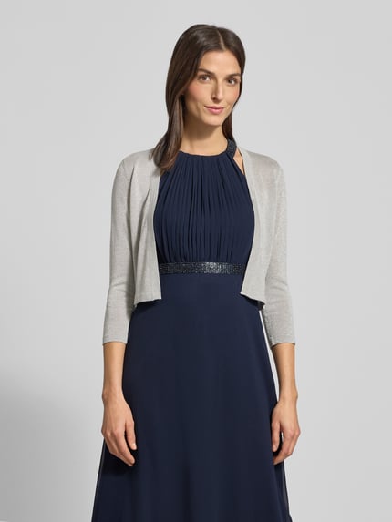 Jake*s Cocktail Bolero mit 3/4-Ärmel Silber Melange 4