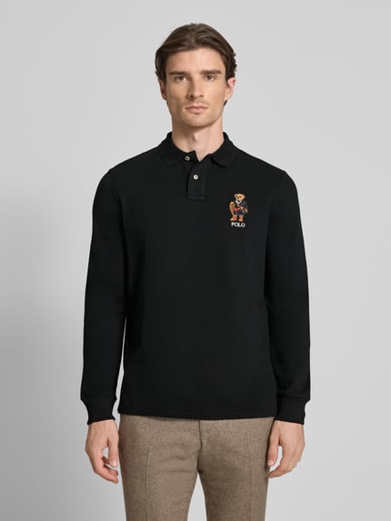 Polo Ralph Lauren Classic Fit Poloshirt mit Label-Stitching Black 4