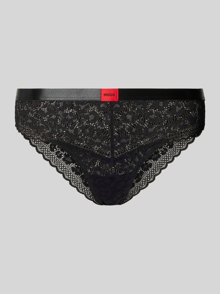 HUGO Slip mit Spitzenbesatz Modell 'SAVANA BRIEF' Black 1