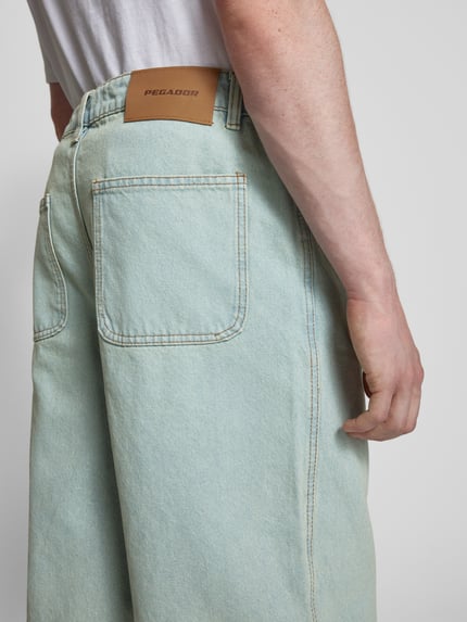 PEGADOR Bermudas mit Logo-Stitching Modell 'KOLAR' Jeansblau 3