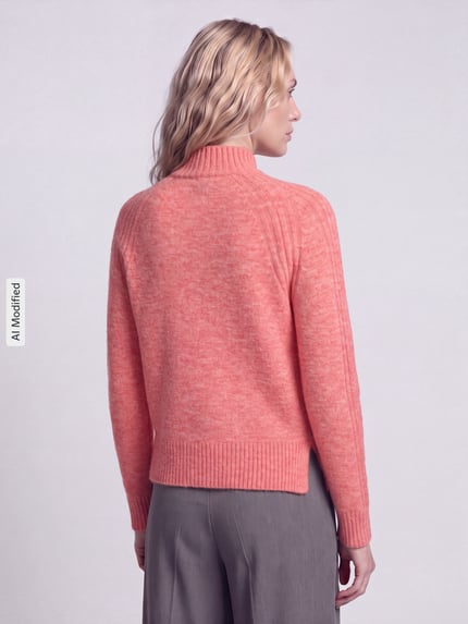 Pepe Jeans Regular Fit Pullover mit Woll-Anteil Modell 'ASHLEY PERKINS' Koralle 5