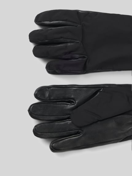 HUGO Handschuhe mit Logo-Patch BLACK 2