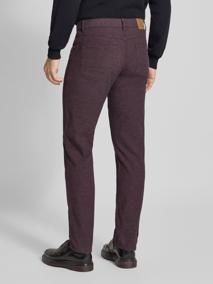 Christian Berg Men straight fit broek met steekzakken Kersenrood - 5