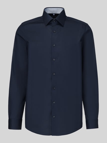 OLYMP Level 5 Slim Fit Businesshemd mit Kentkragen Marine 2