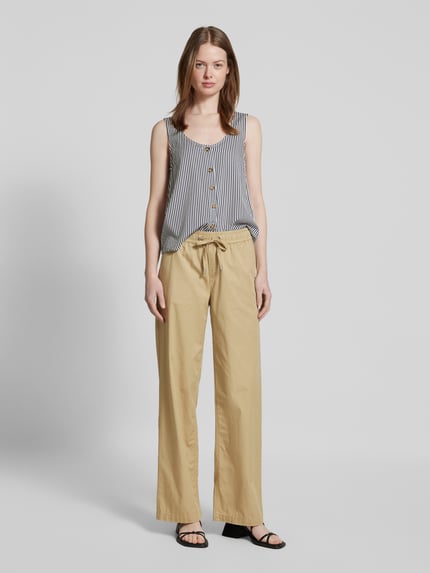 Christian Berg Woman Wide leg marlenebroek met elastische band Steengrijs - 1