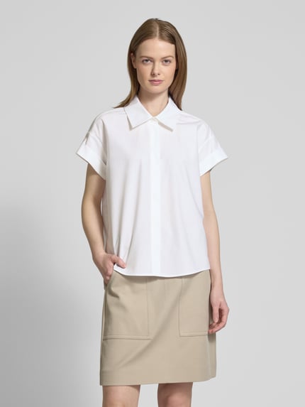 Luisa Cerano Regular Fit Hemdbluse mit Kappärmeln Weiss 4