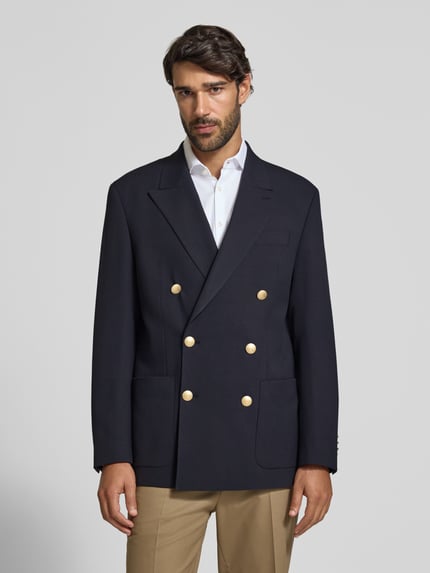 Strellson marynarka w kroju slim fit z dodatkiem wełny model 'Ashton5' Granatowy 4