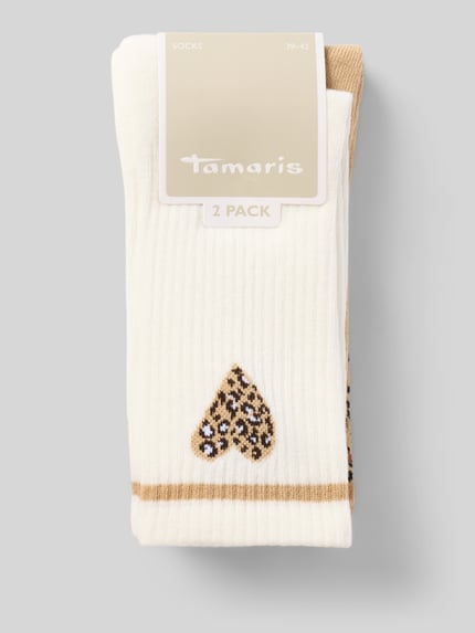 Tamaris Socken mit Herz-Detail im 2er-Pack Beige 3