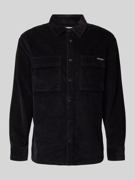 Calvin Klein Jeans Koszula casualowa o kroju relaxed fit z imitacji sztruksu model ‘Roy’ Czarny 2