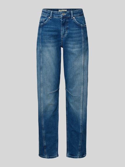 ETIQUETT ESSENTIALS Mom fit jeans met siernaden, model 'Sister' Donkerblauw - 2