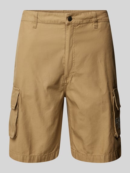 Karl Kani Regular Fit Cargoshorts mit Label-Stitching Beige 2