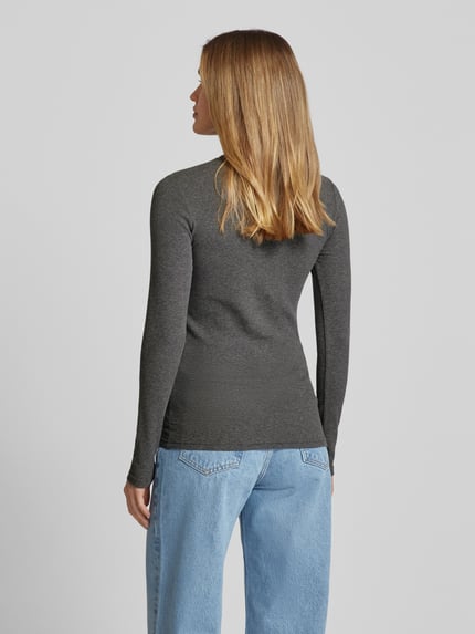 Samsøe Samsøe Longsleeve mit Rundhalsausschnitt Modell 'ALEXA' Dunkelgrau 5