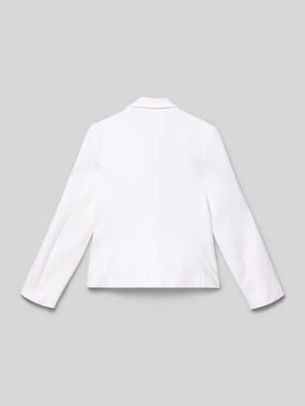 Produktfoto, Regular Fit Blazer aus Viskose-Mix van DANAMADE in wit, rechte rugzijde, lichte stof met reverskraag en paspelzakken