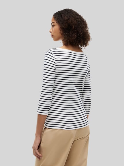 Tommy Hilfiger regular fit 3/4-shirt van puur katoen Ecru - 5