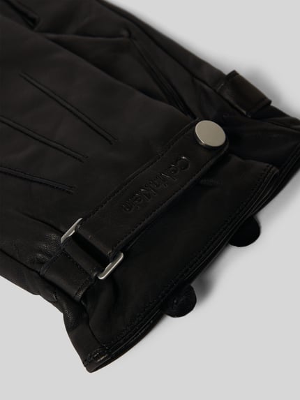 CK Calvin Klein Handschuhe mit Woll-Anteil in Leder-Optik BLACK 3