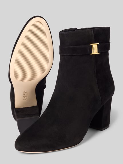 Lauren Ralph Lauren Stiefeletten aus Leder mit Applikation Modell 'KELLIE' Black 4