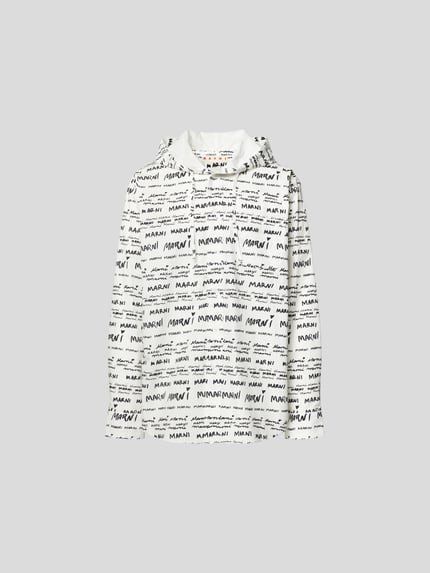 Marni oversized hoodie met labelprint Wit - 2