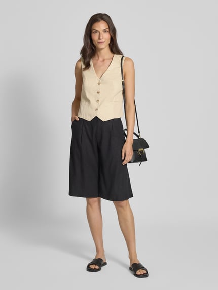 Tom Tailor Slim Fit Anzugweste aus Twill Beige 1