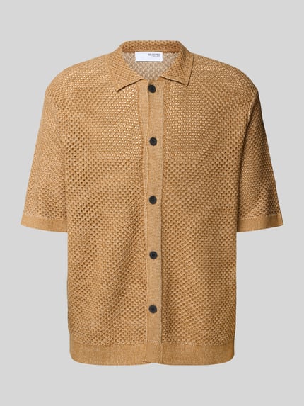 Selected Relaxed fit poloshirt van puur katoen, model 'GINGER' Lichtbruin - 2