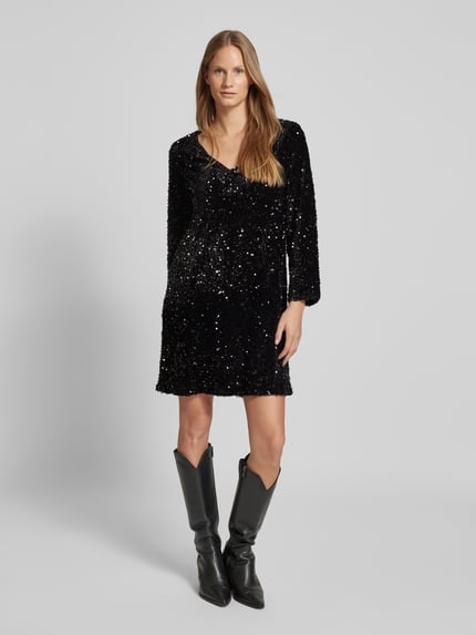VILA Minikleid mit Paillettenbesatz Modell 'FAITH' Black 1