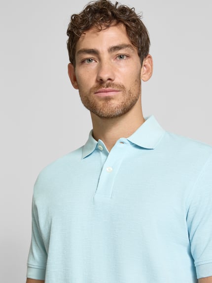Selected Regular Fit Poloshirt aus Baumwoll-Mix Modell 'JASON' Hellblau 3