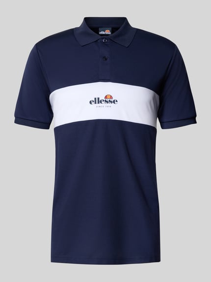 ellesse Slim Fit Poloshirt mit Label-Print Modell 'MACKENNA' Dunkelblau 2