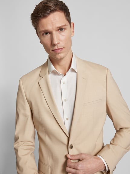 HUGO Pak met reverskraag, model 'Arti/Hesten' Beige - 3