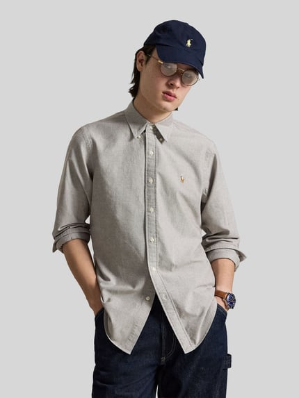 Polo Ralph Lauren Regular Fit Freizeithemd aus reiner Baumwolle Mittelbraun 4