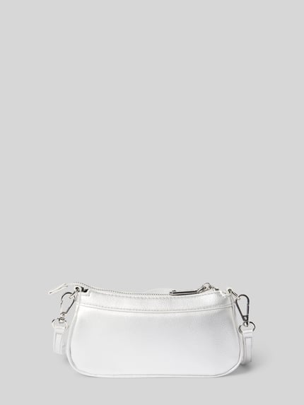Valentino Bags Schoudertas met labelapplicatie, model 'ELLY' Zilver - 3