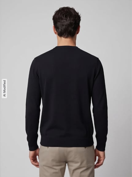 Selected Regular Fit Pullover aus reiner Baumwolle Modell 'TORINO' Black 5