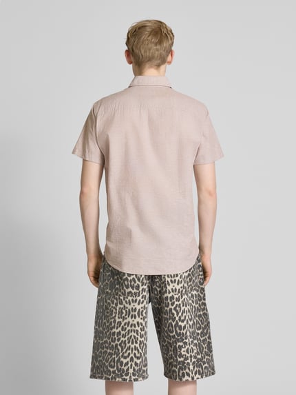 JACK & JONES Slim Fit Freizeithemd aus Baumwoll-Leinen-Mix Modell 'BREEZE' Sand 5